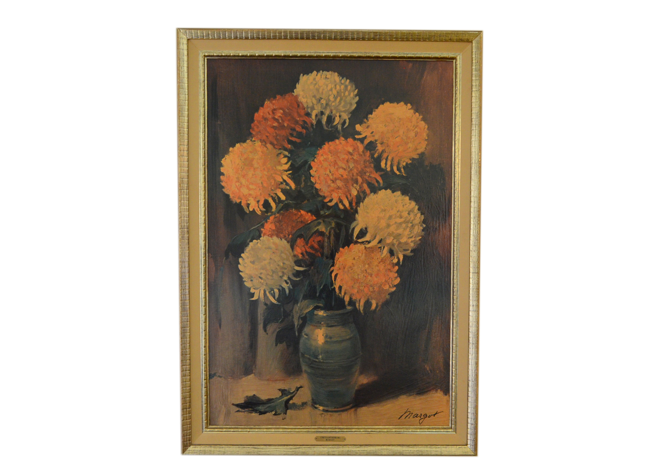 "Chrysanthemums" by Margot Peet Framed Print EBTH