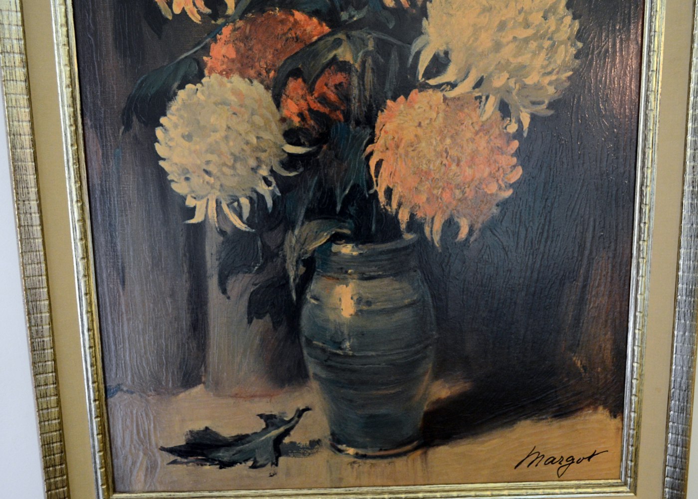 "Chrysanthemums" by Margot Peet Framed Print EBTH