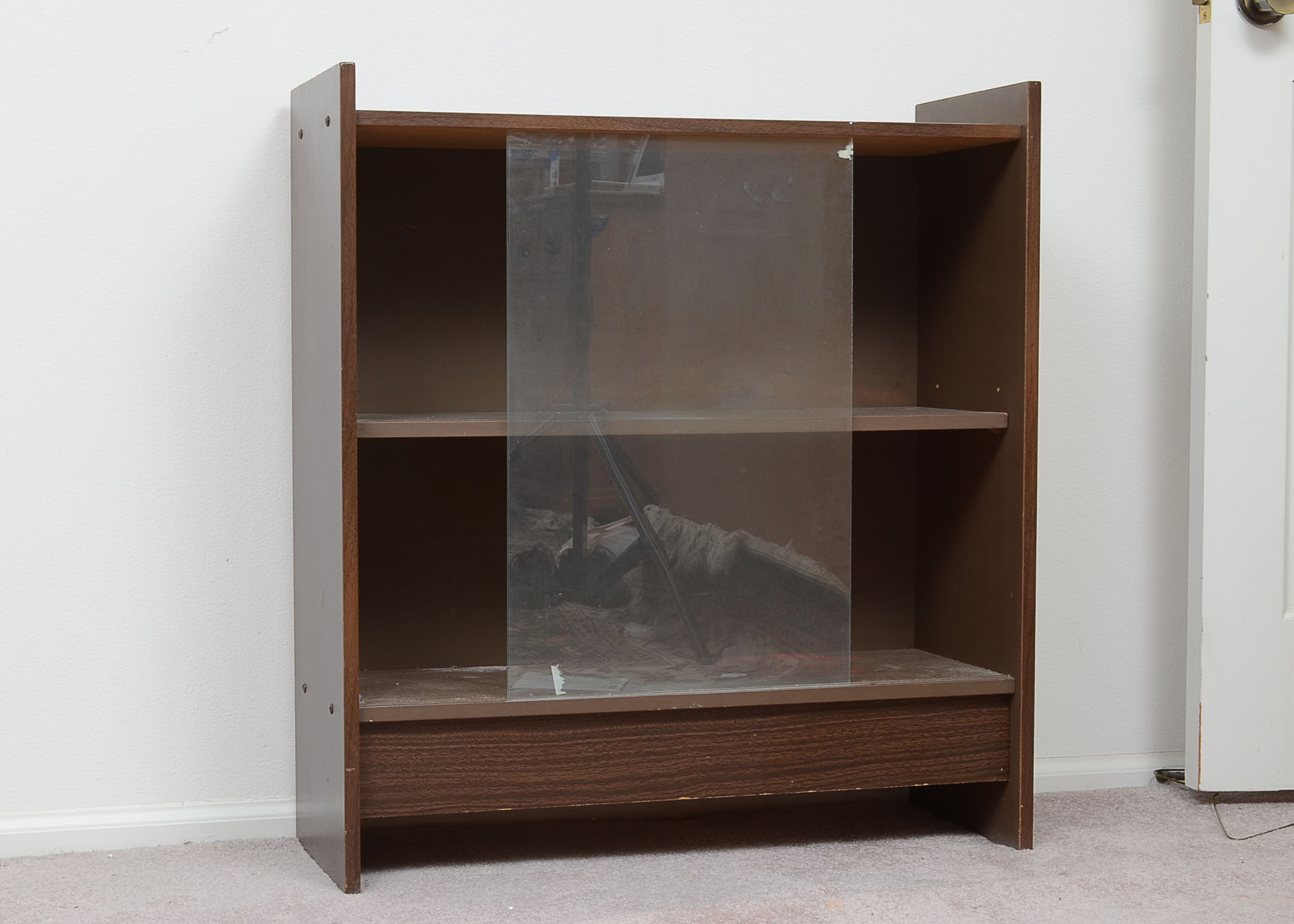 Sliding Glass Front Bookshelf EBTH