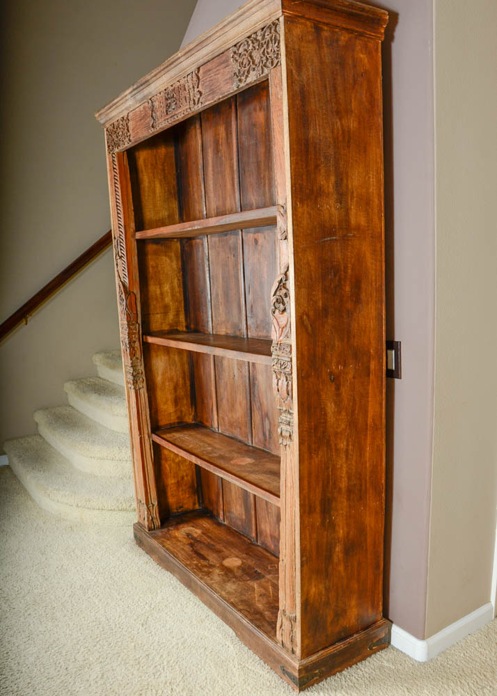 Carved Reclaimed Wood Bookshelf EBTH