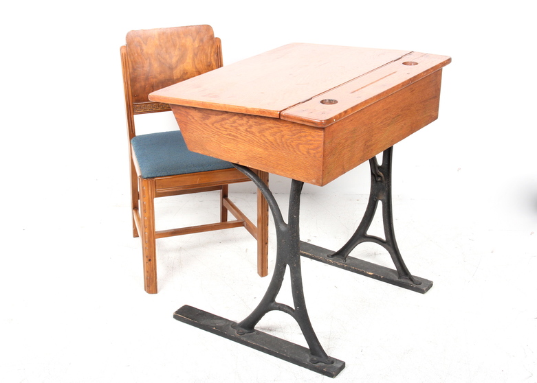Vintage FlipTop School Desk and Chair EBTH