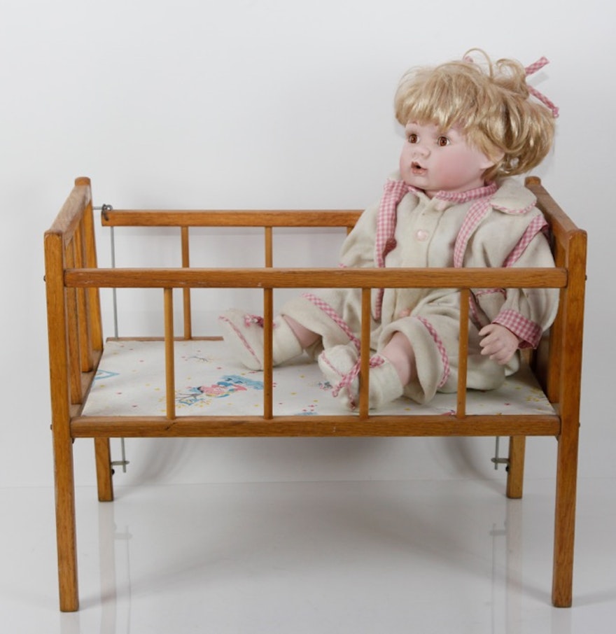 Vintage Doll Crib 100