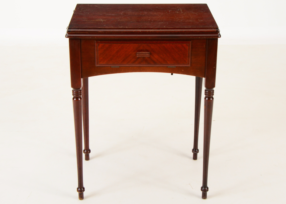 Vintage Singer Sewing Machine with and Stool EBTH