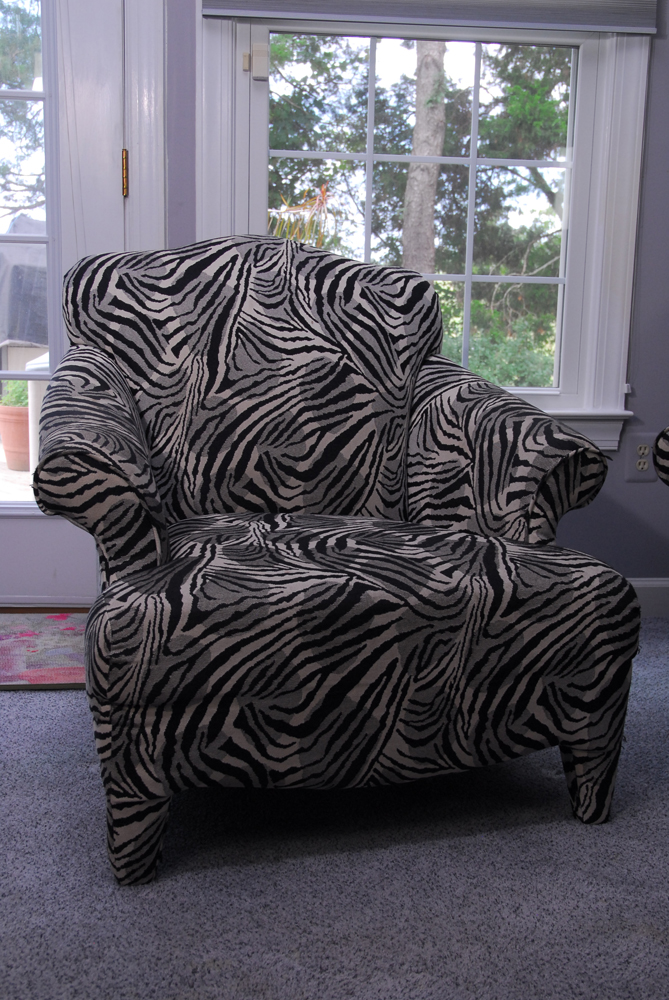 Pair of Zebra Print Armchairs EBTH