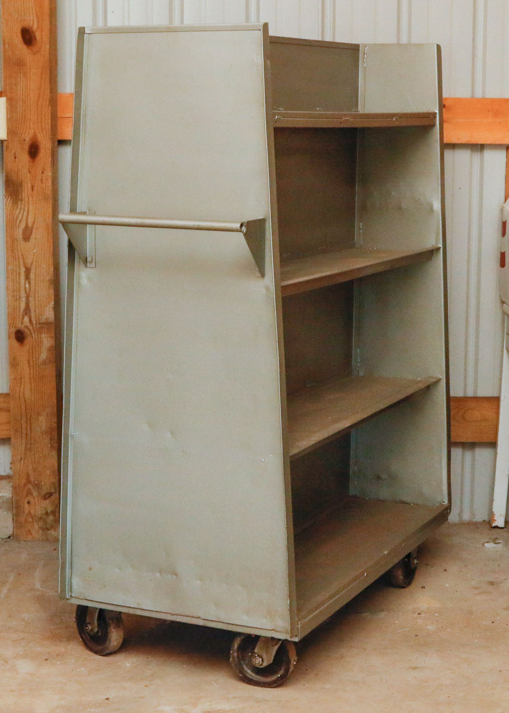 Vintage Rolling Library Cart EBTH