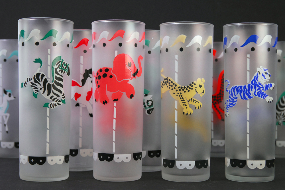 Vintage Libbey Carousel Iced Tea Glasses EBTH