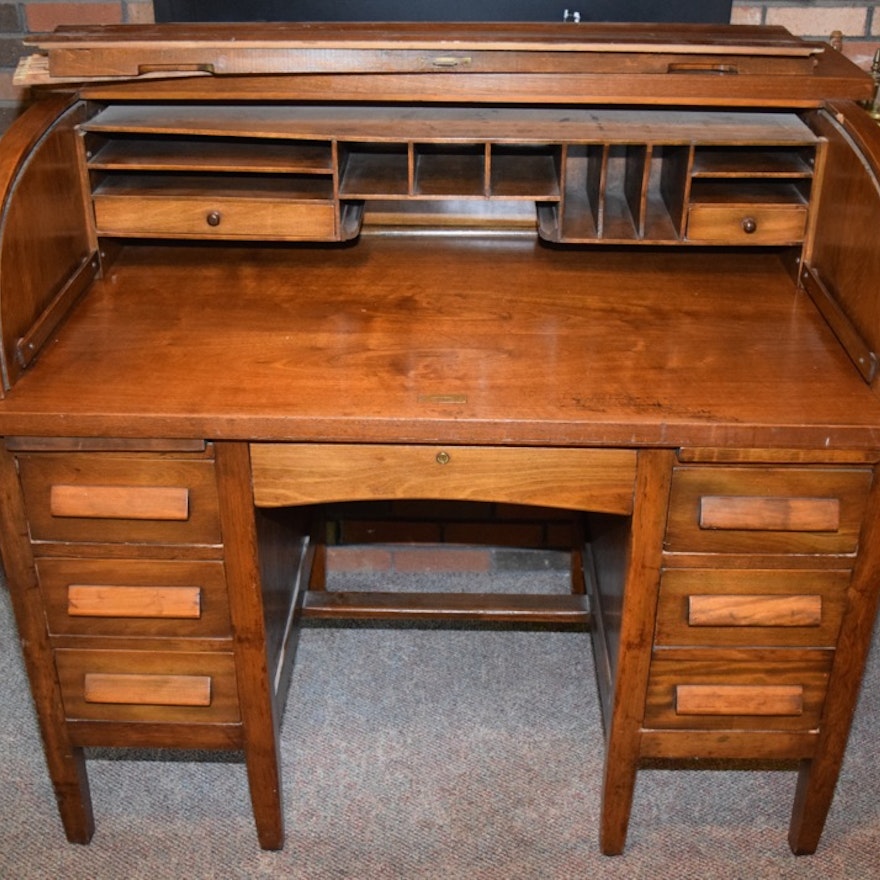 Mahogany Antique Roll Top Desk : EBTH Mahogany Antique Roll Top Desk ... - Mahogany Antique Roll Top Desk : EBTH