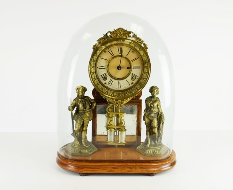 Ansonia "Crystal Palace" circa 1880 Shelf Clock Under Dome EBTH