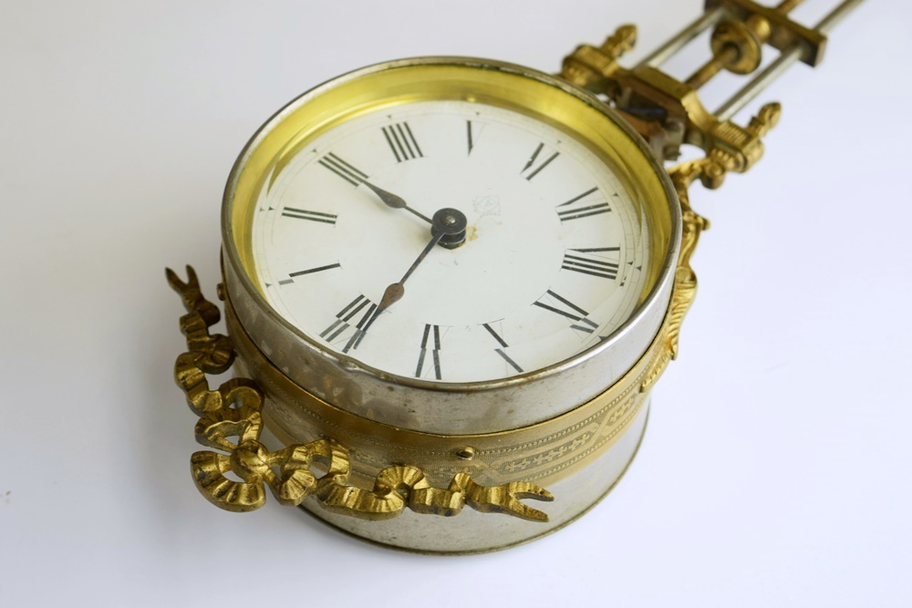 Ansonia "Fisher & Hunter" Swing Arm Clock, Circa 1890 EBTH