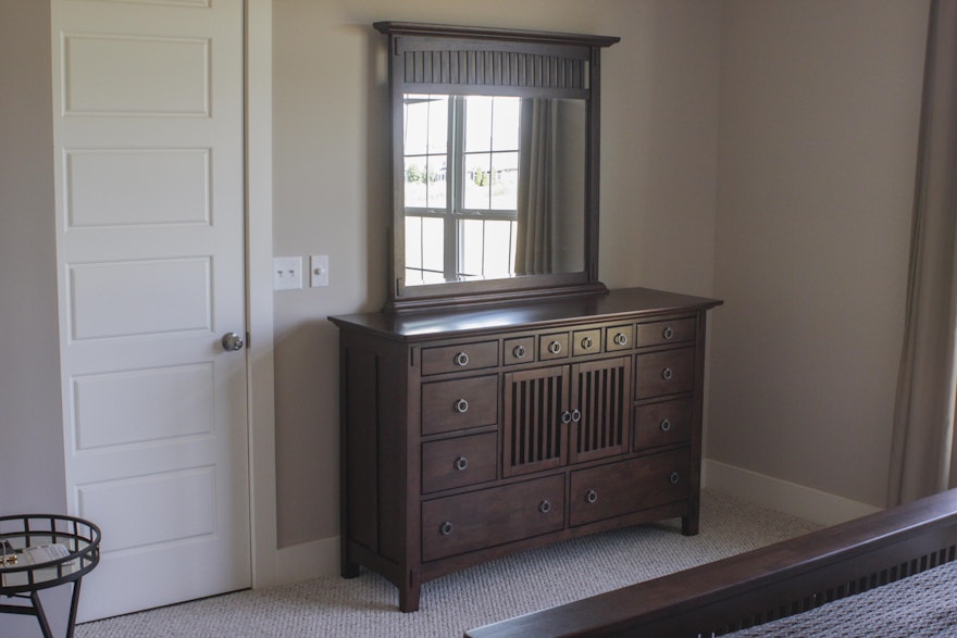 Arts And Crafts Style Dresser With Mirror Ebth