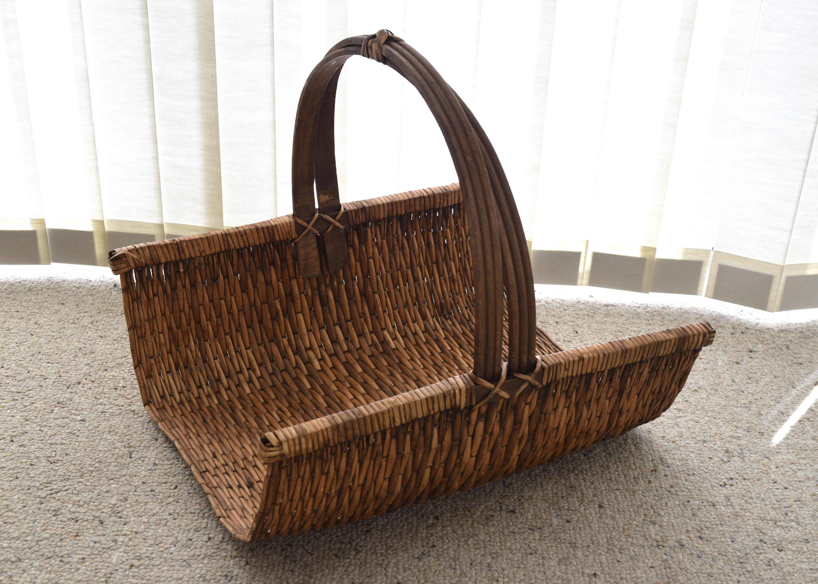 firewood wicker basket