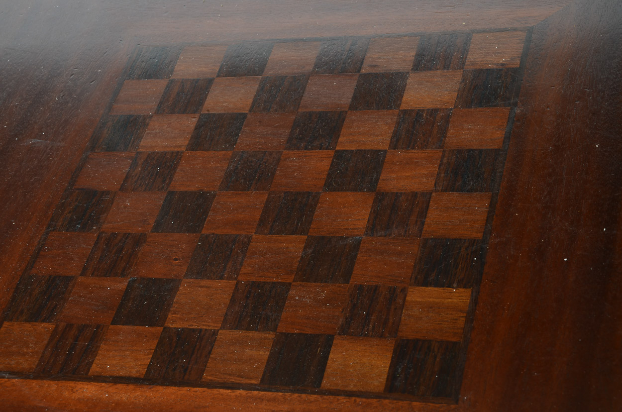 Solid Wood Inlay Chess Table by Arhaus EBTH