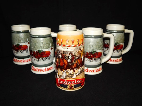 50th anniversary clydesdale steins ebth budweiser christmas steins