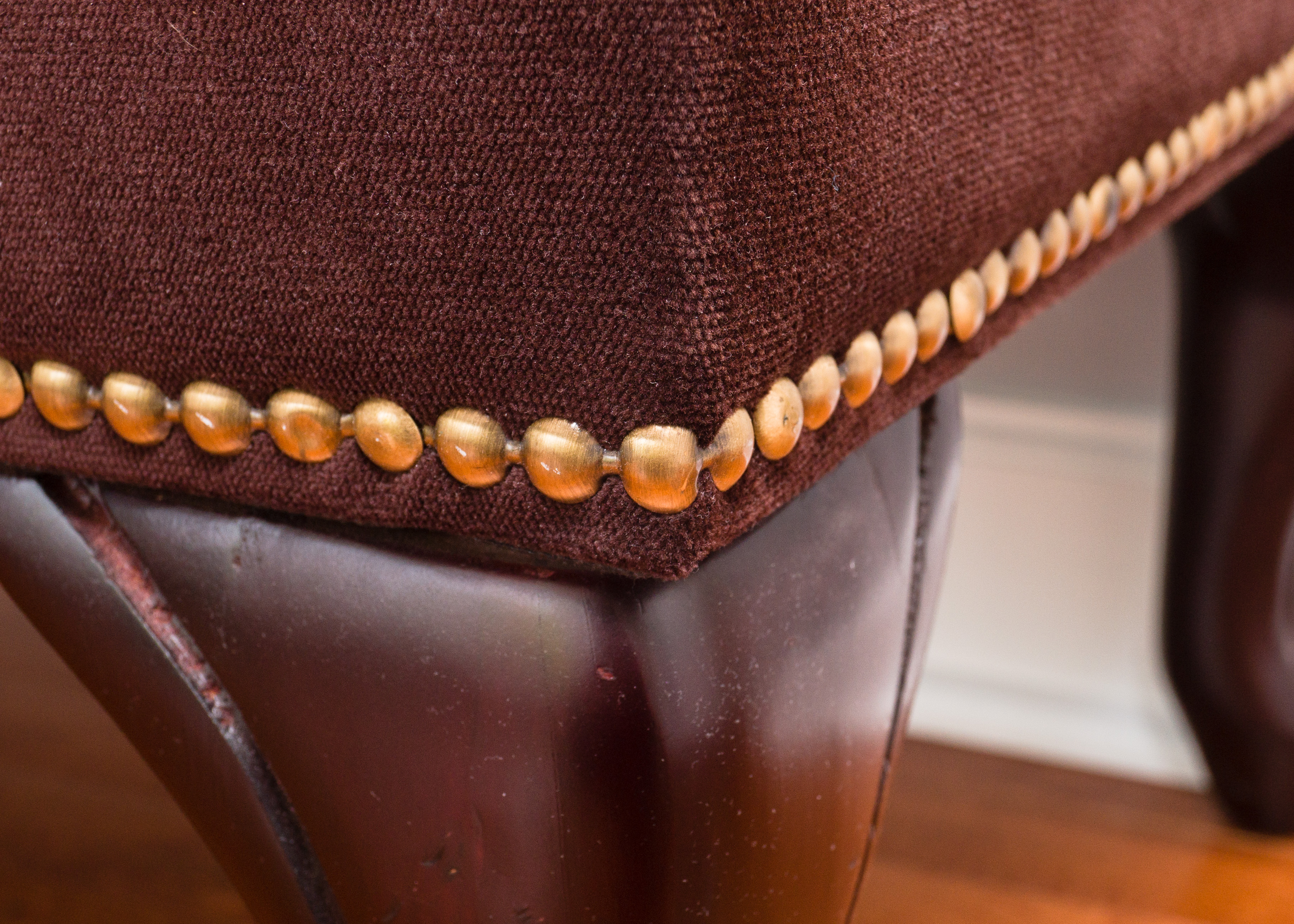 Brown Upholstered Storage Bench EBTH