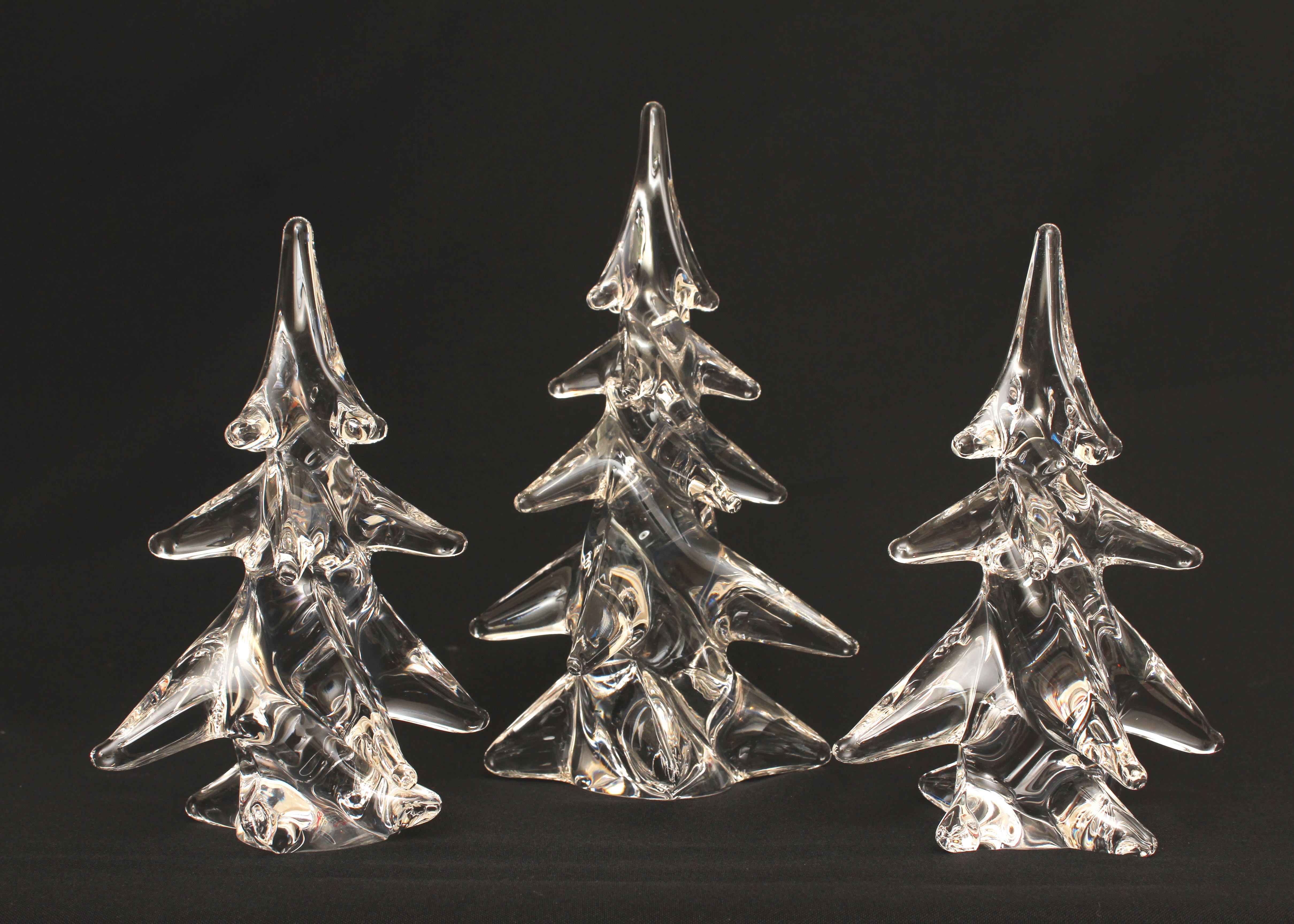 Three Dansk Crystal Christmas Trees EBTH