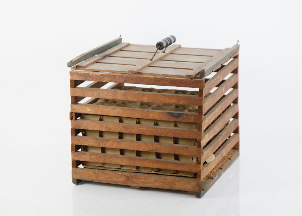Antique Wooden Egg Crate EBTH