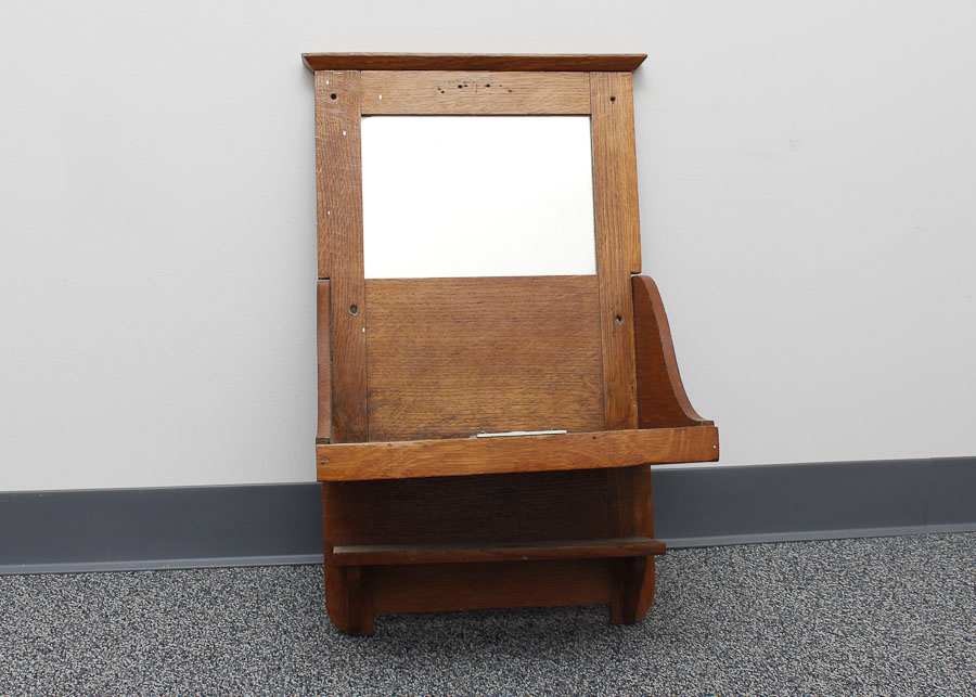 Antique Wall Shelf with Mirror EBTH