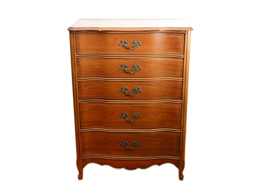 French Provincial Style Bassett Furniture Chest Of Drawers Ebth