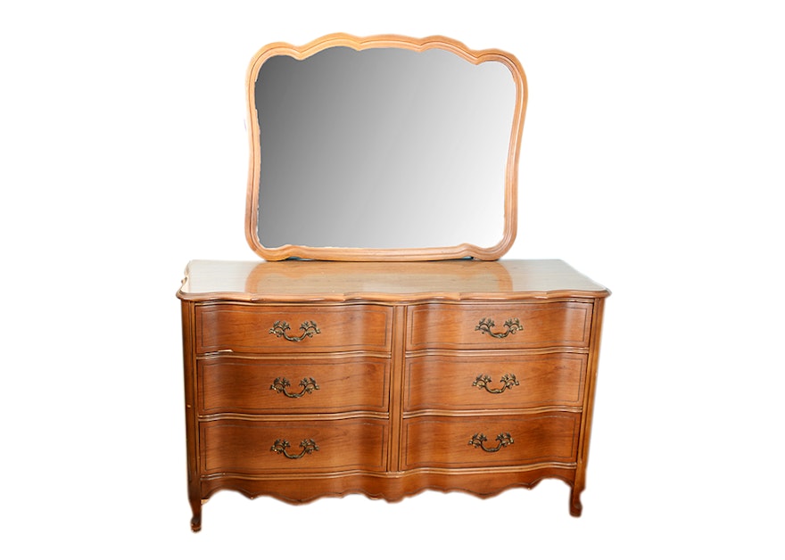 French Provincial Style Bassett Furniture Vanity Dresser Ebth