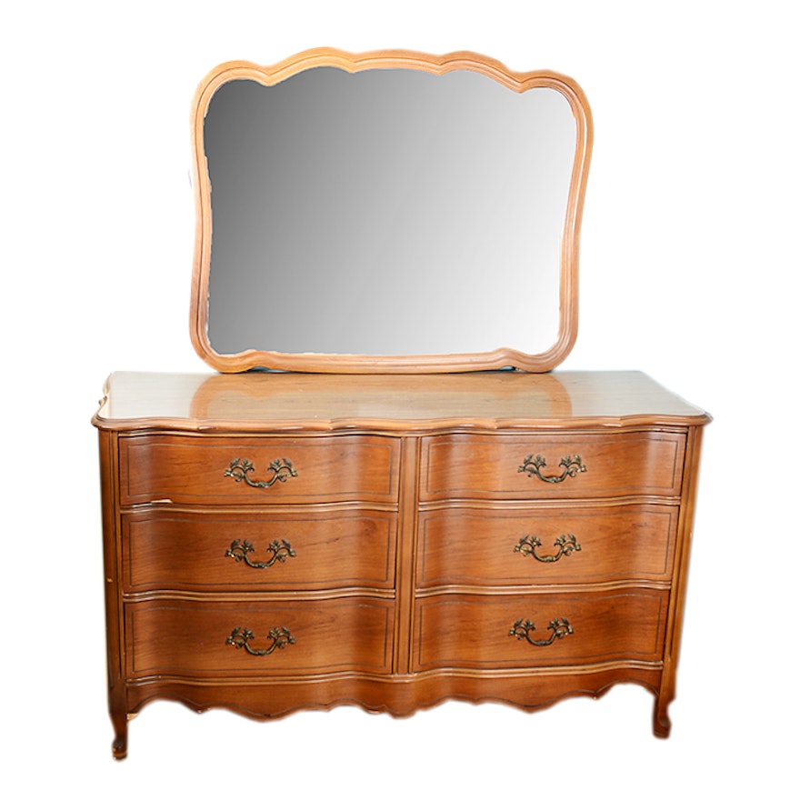 French Provincial Style Bassett Furniture Vanity Dresser Ebth