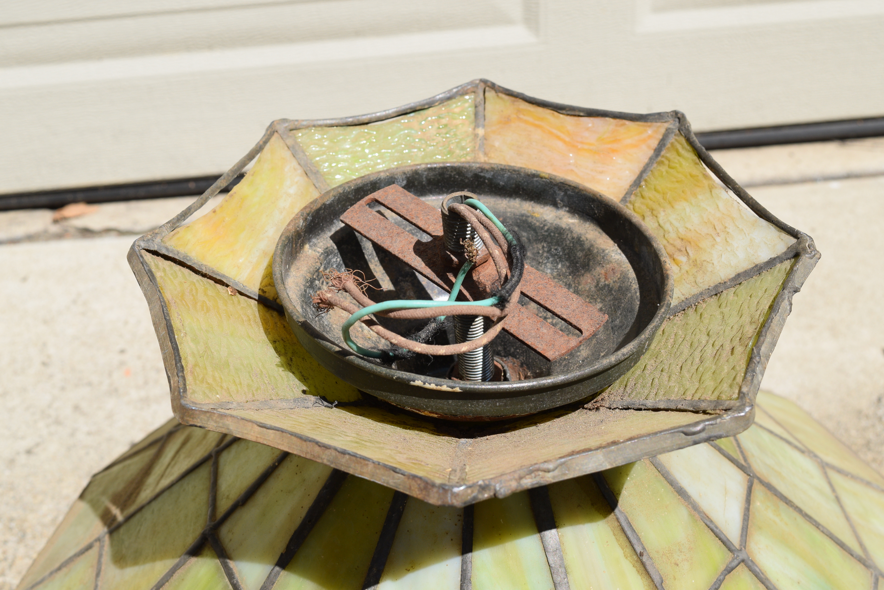 Green Stained Glass Pendant Light Fixture EBTH