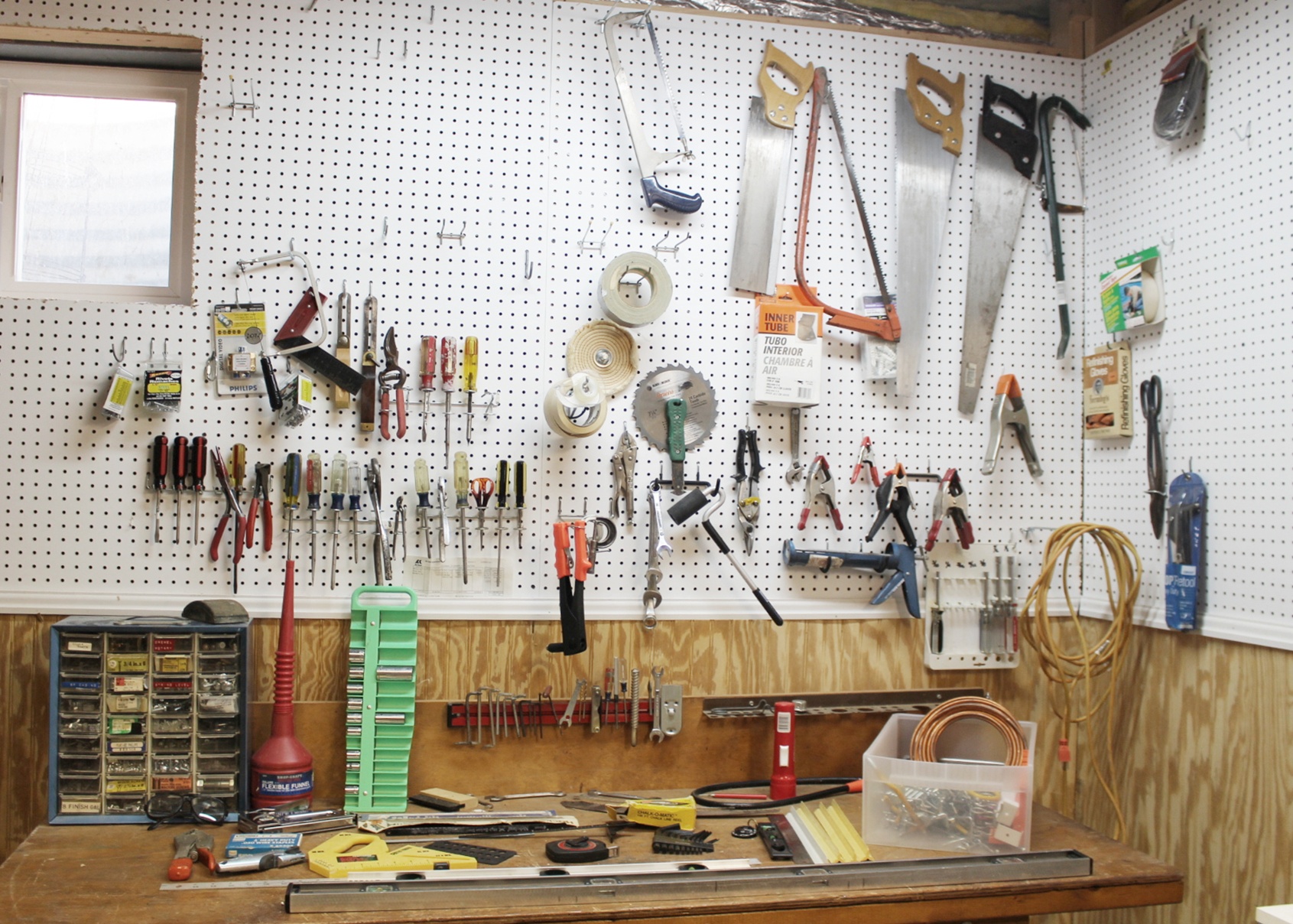 Huge Hand Tool Collection and Organizer Plus Peg Hooks EBTH