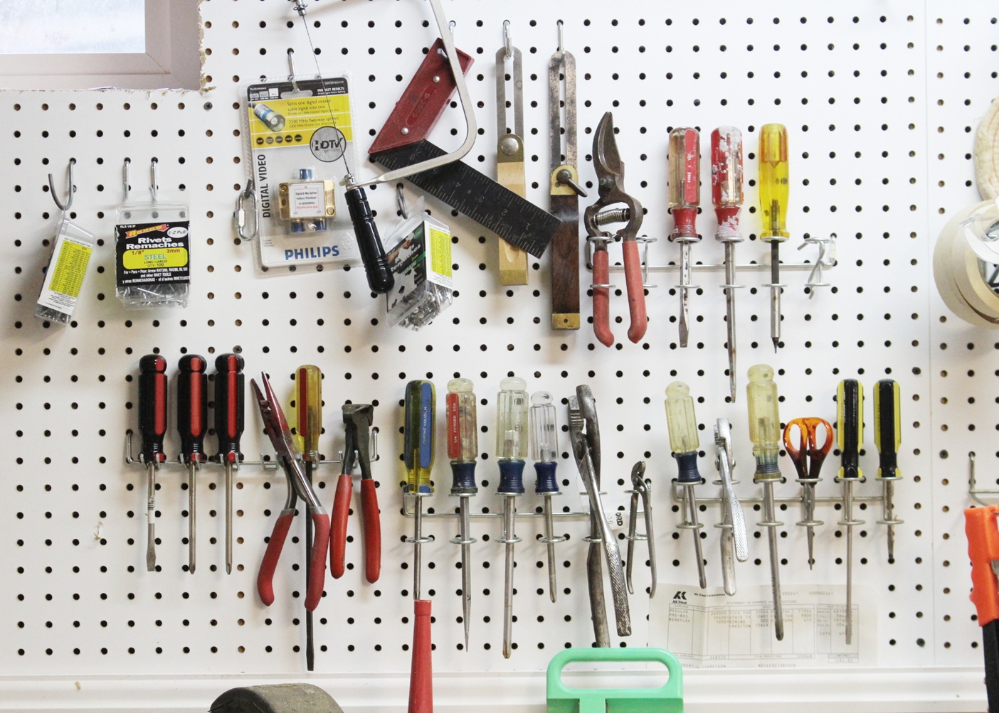 Huge Hand Tool Collection and Organizer Plus Peg Hooks EBTH
