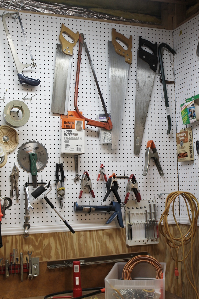 Huge Hand Tool Collection and Organizer Plus Peg Hooks EBTH