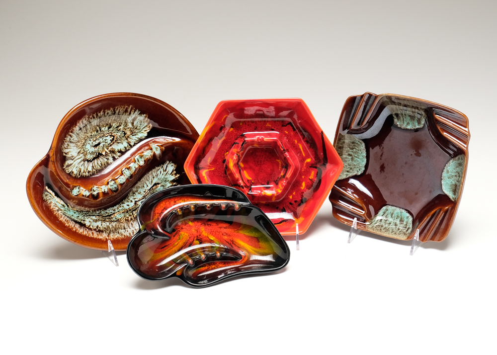California Pottery Style Vintage Ashtrays EBTH