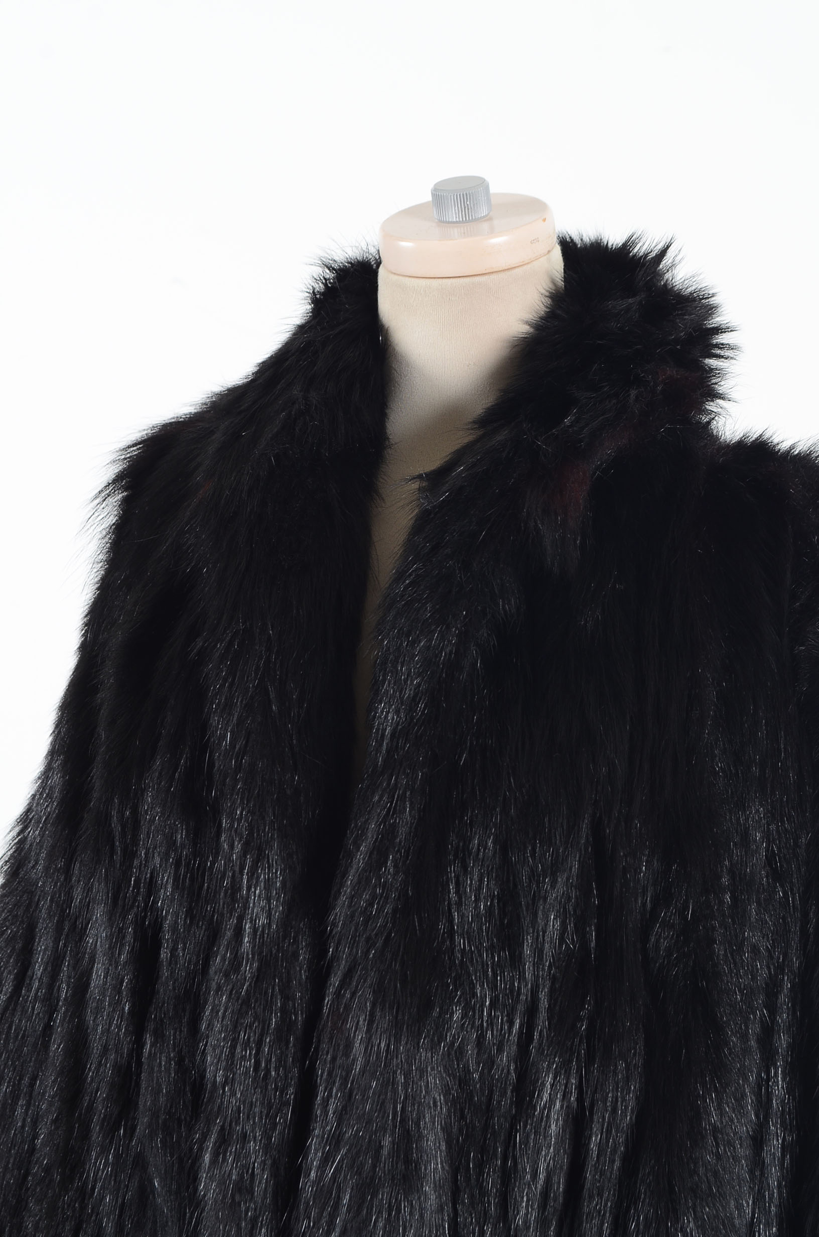 1950s Vintage Black Bear Fur Coat EBTH