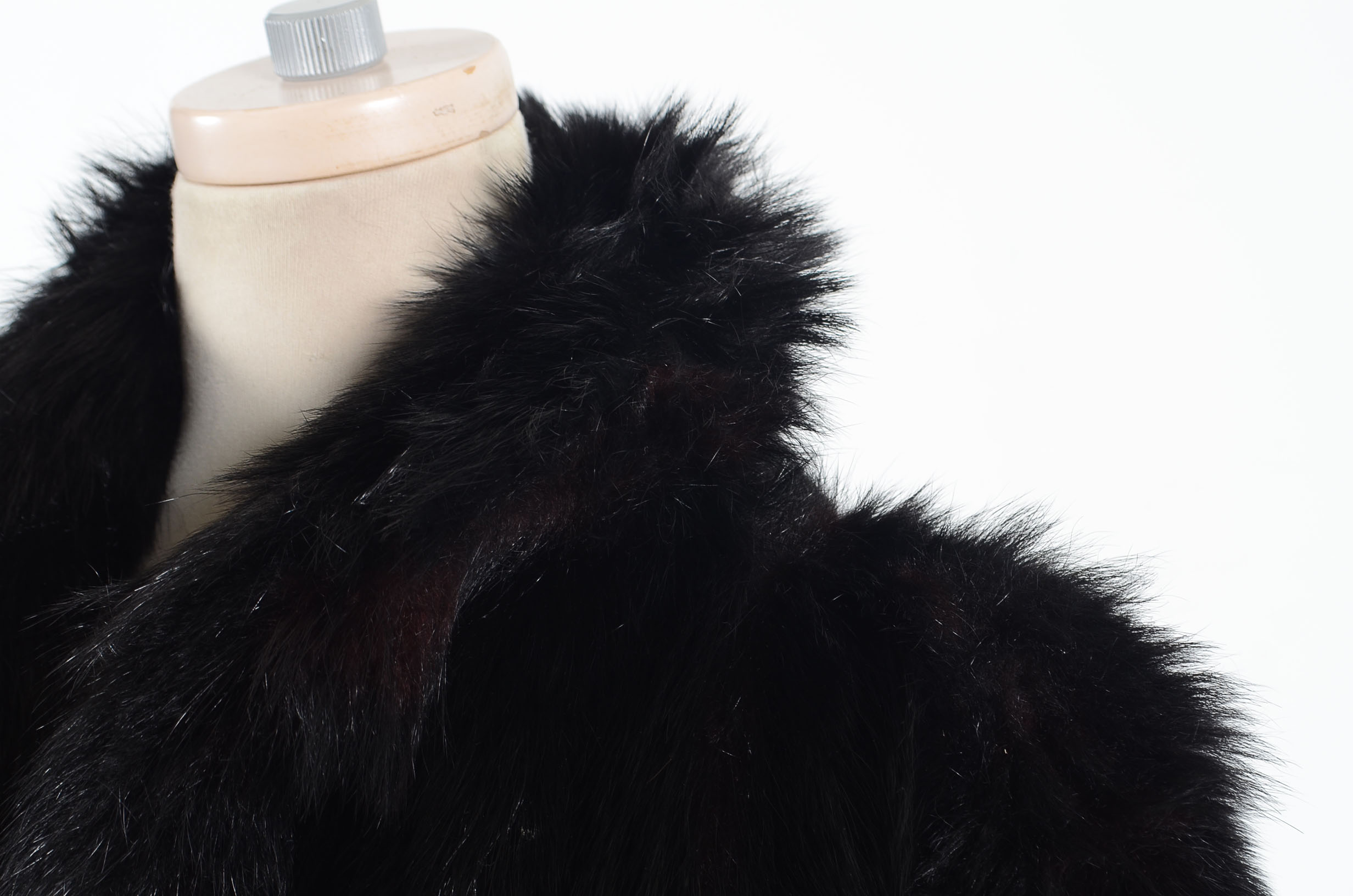 1950s Vintage Black Bear Fur Coat EBTH
