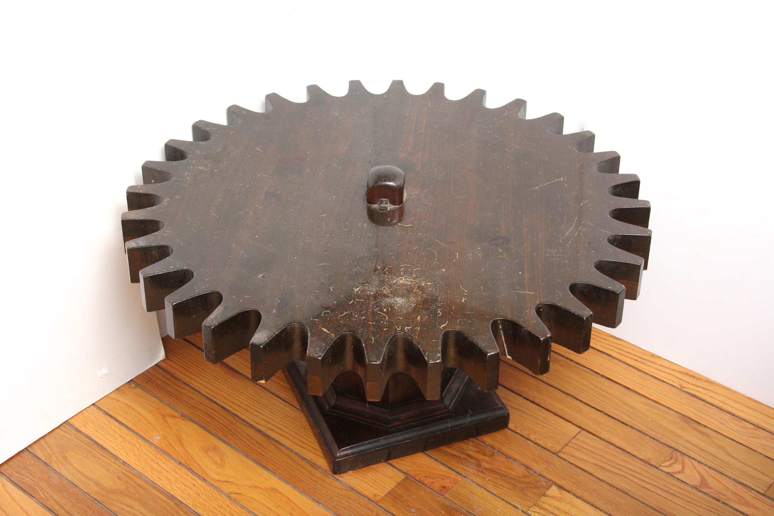 Wooden Gear Coffee Table EBTH