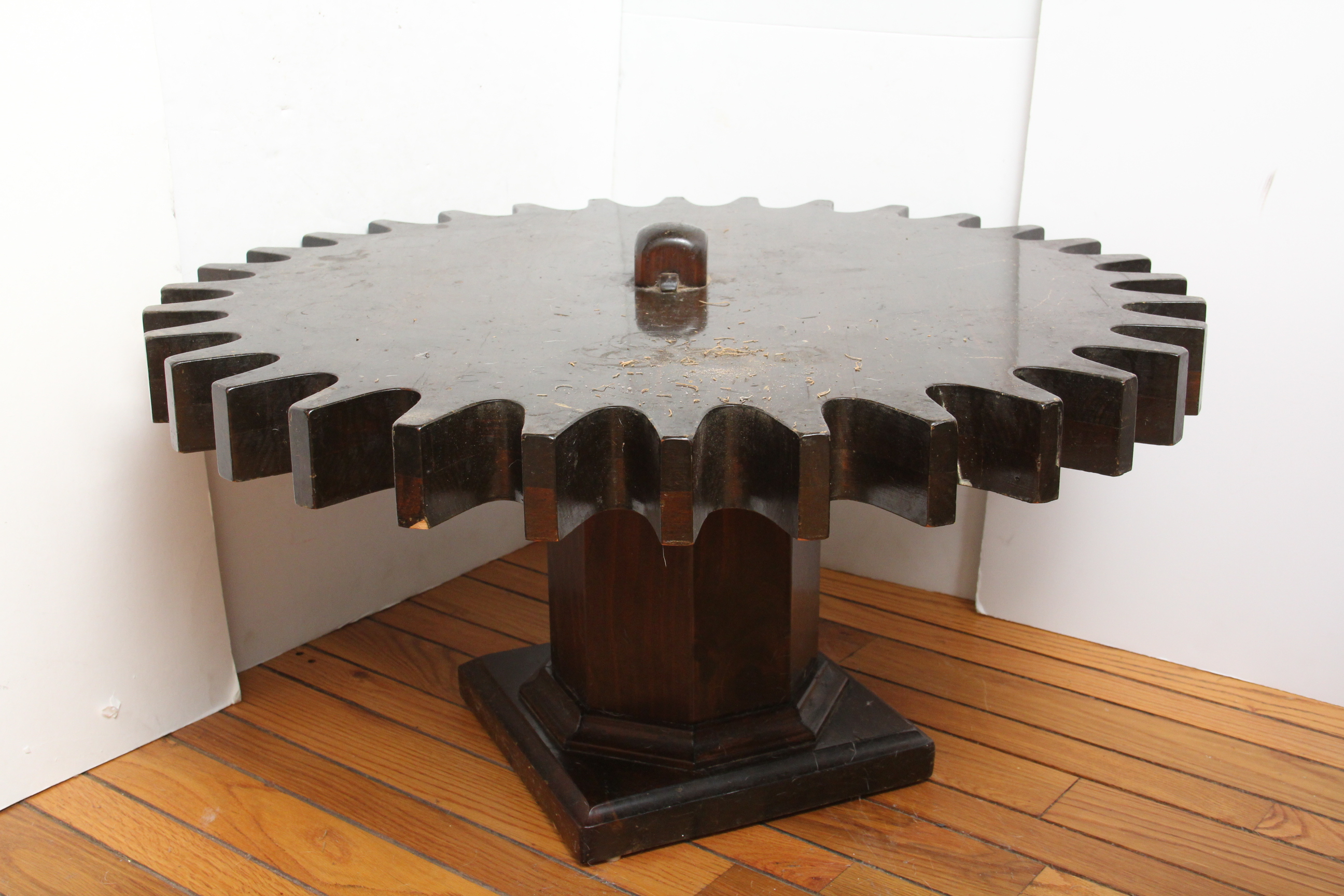 Wooden Gear Coffee Table EBTH