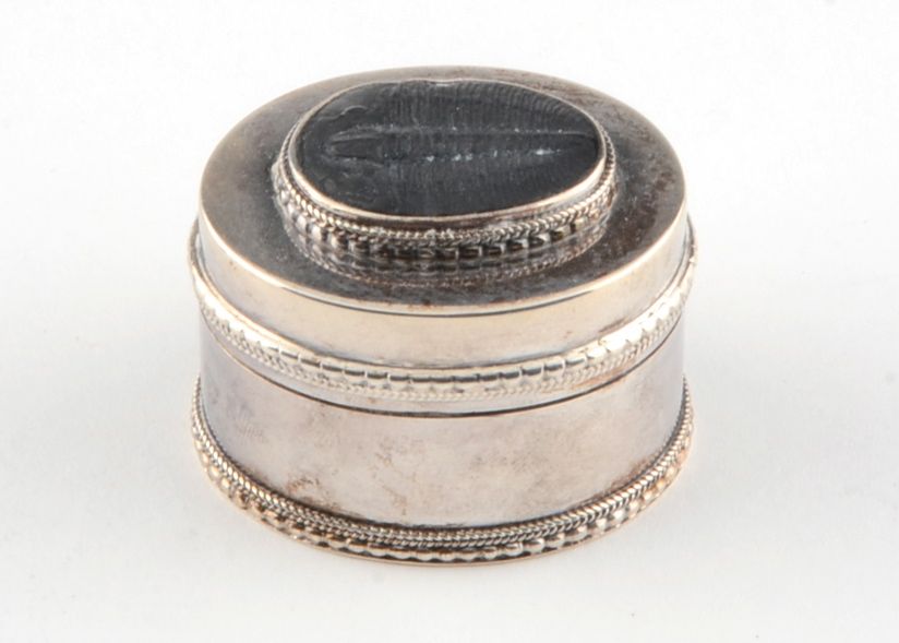 Sterling Silver Trilobite Fossil Pill Box EBTH