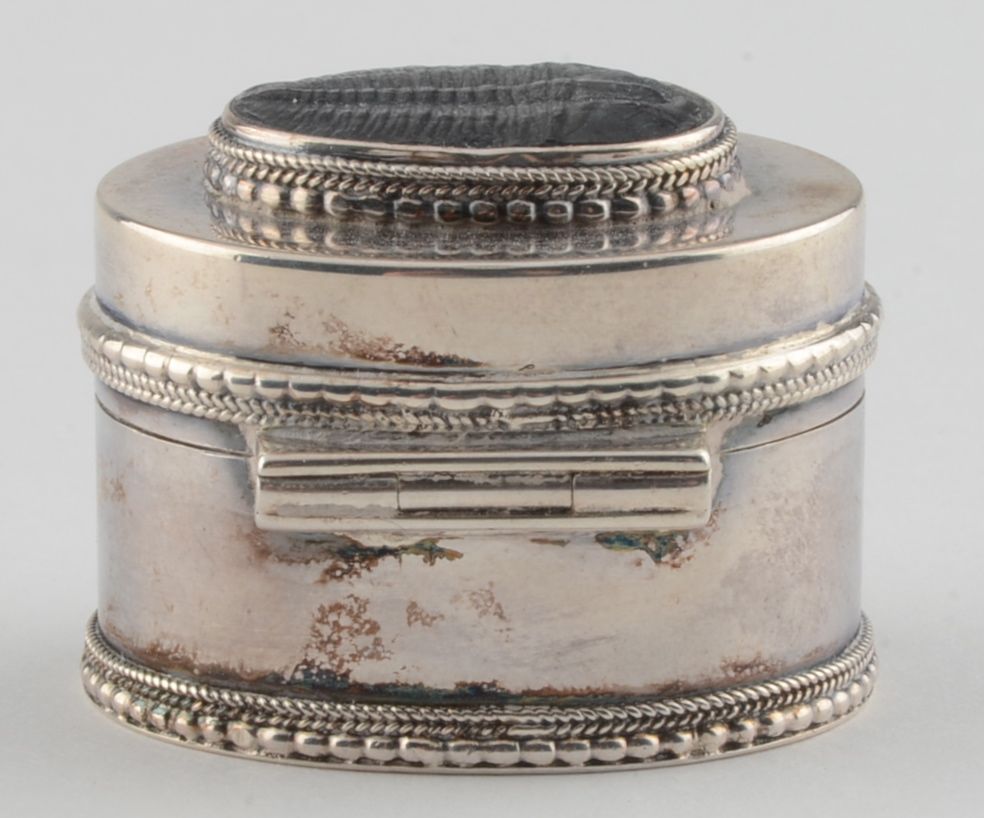Sterling Silver Trilobite Fossil Pill Box EBTH
