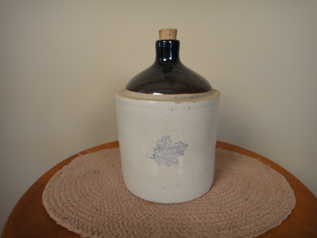 Antique Western Stoneware Whiskey Jug EBTH