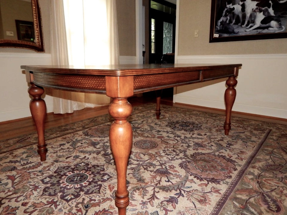 Kuliwood and Leather Dining Table : EBTH