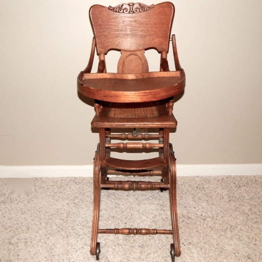 Antique High Chair/Rocker : EBTH Antique High Chair/Rocker ... - Antique High Chair/Rocker : EBTH