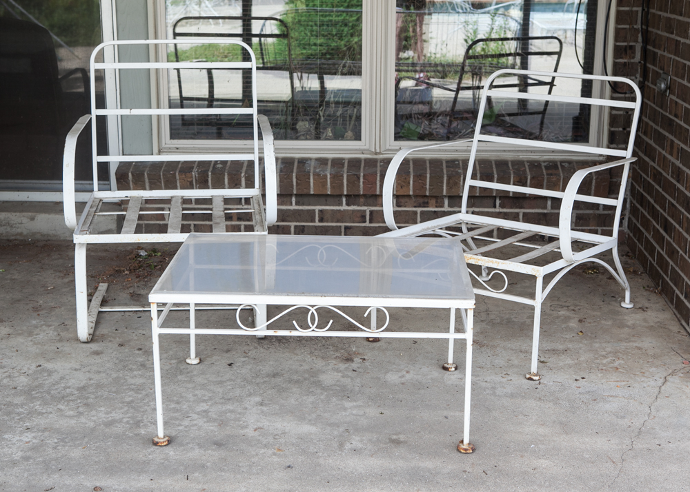 MidCentury Wrought Iron Patio Set EBTH