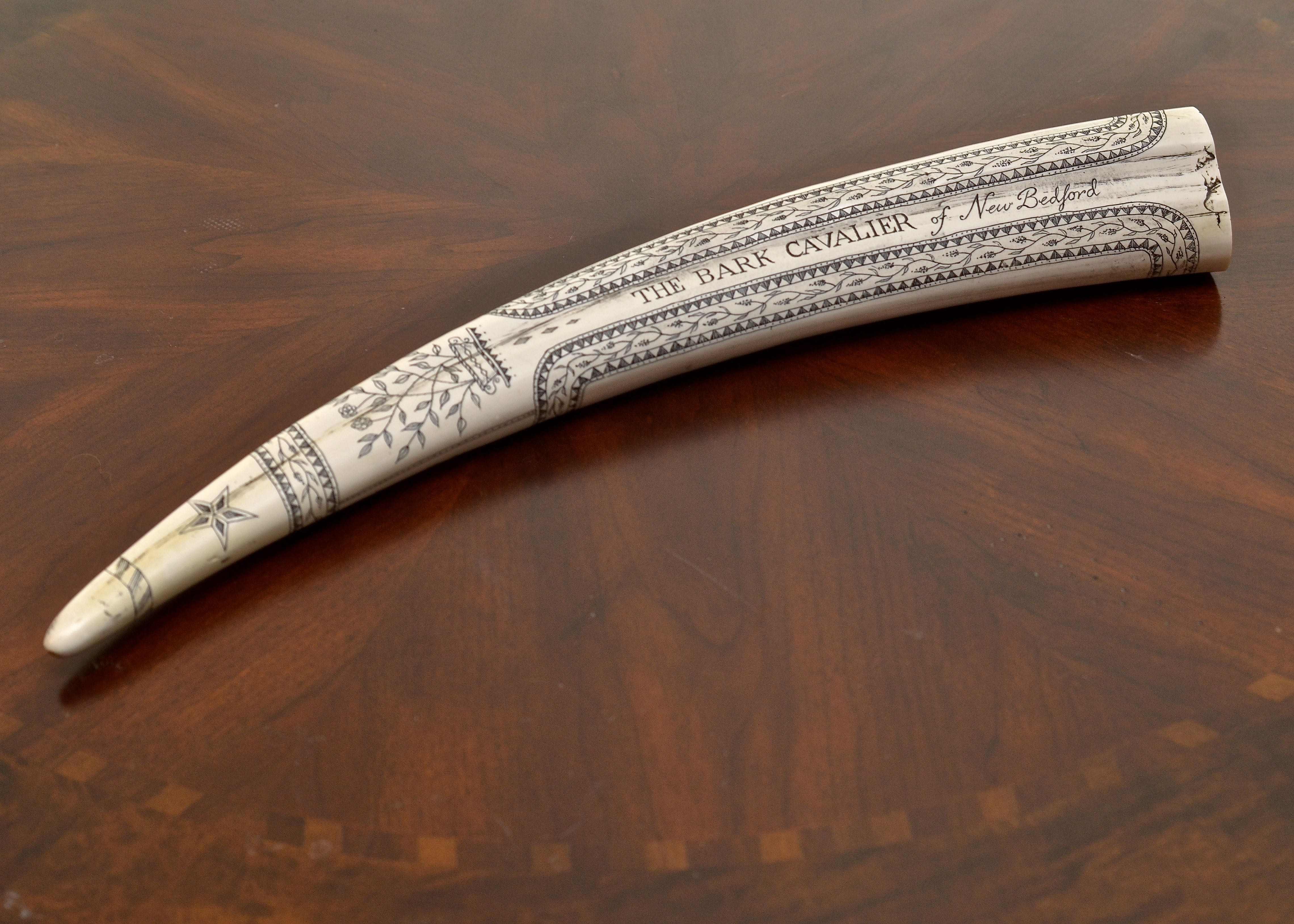 Resin Replica of a Scrimshaw Walrus Tusk | EBTH