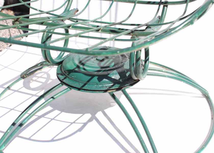 Vintage Metal Patio Chair and Ottoman EBTH