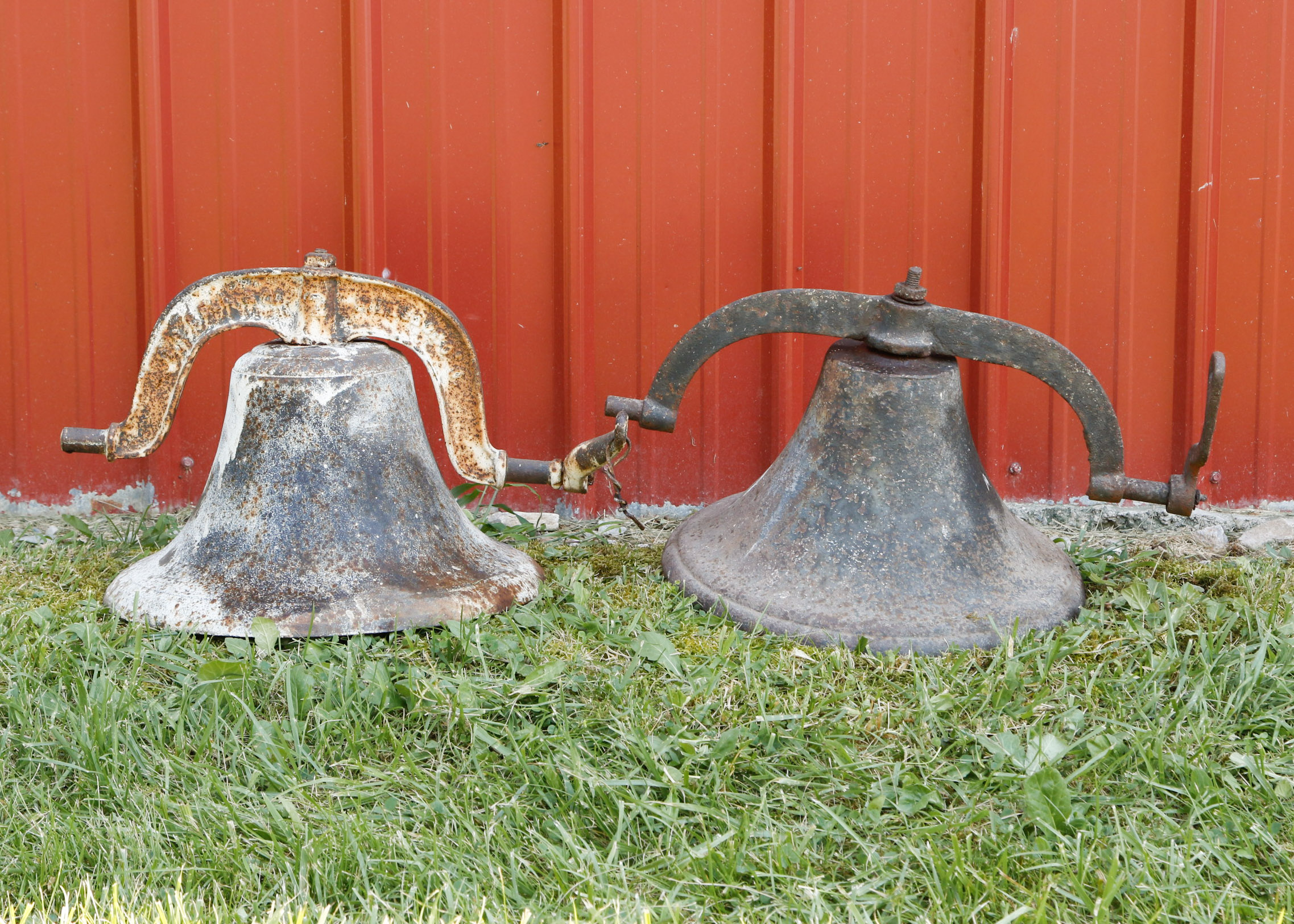 Two Antique Farmhouse Dinner Bells EBTH