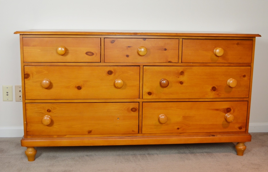 Pottery Barn Pine Dresser Ebth