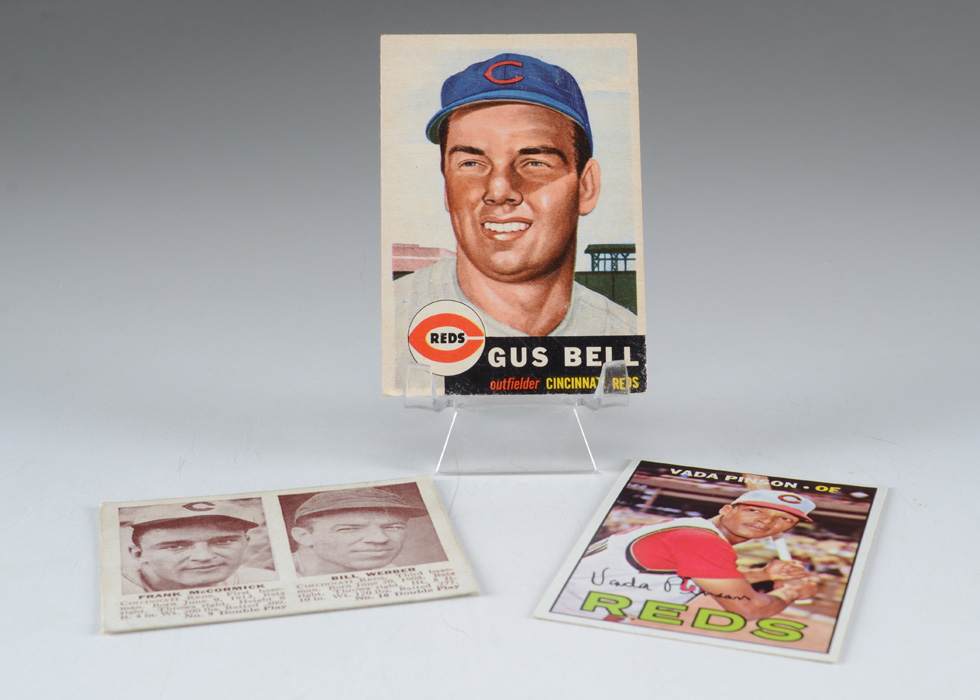 1941 Reds Play Ball Card, 1953 Gus Bell, 1967 Pinson Cards EBTH