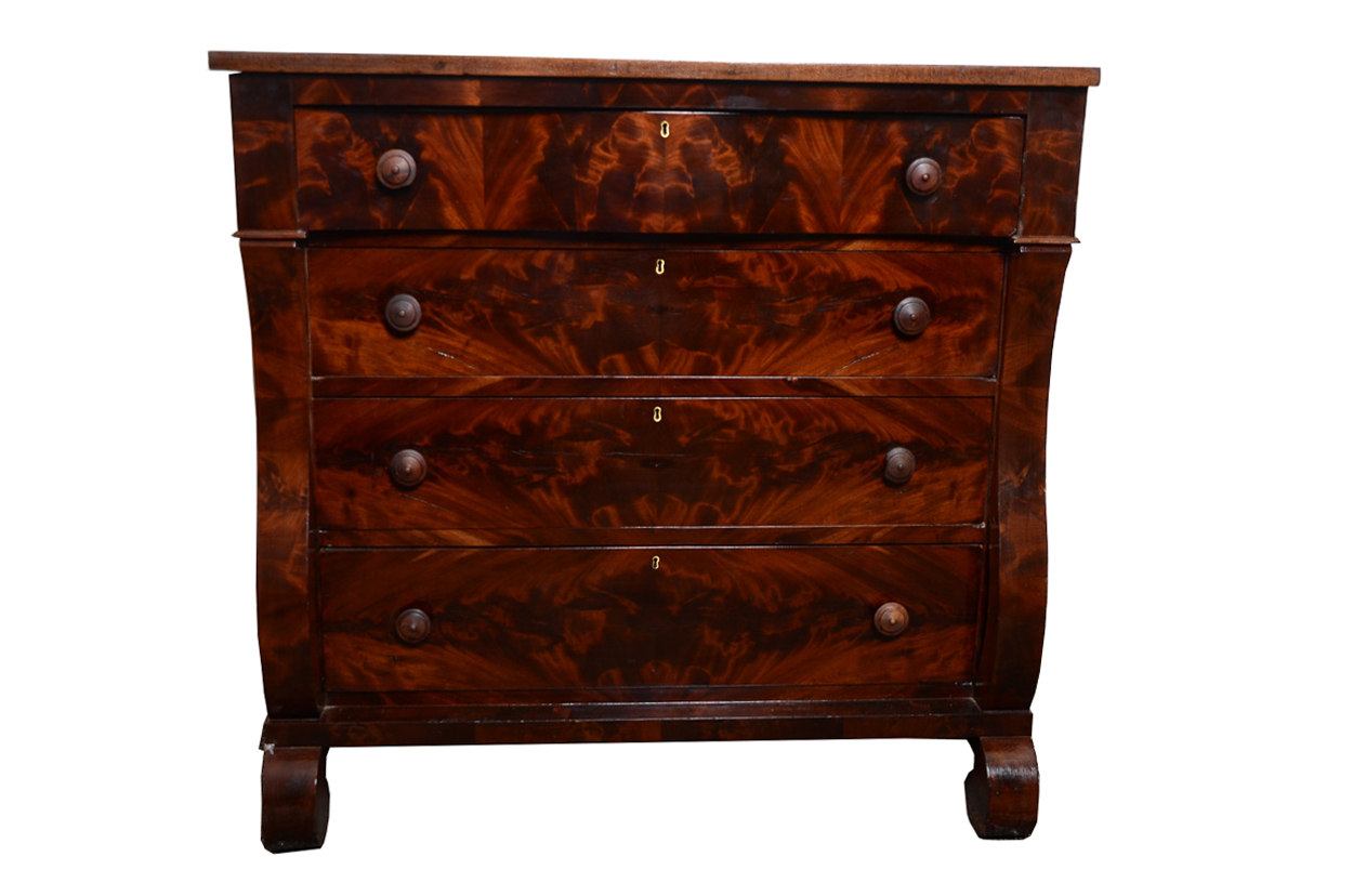 Antique Empire Flame Mahogany Dresser EBTH   EBTH 47 