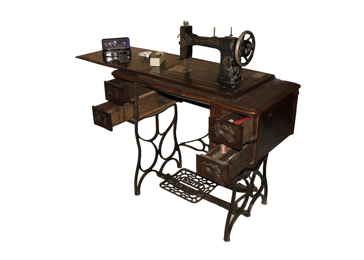 Antique 1913 White Rotary Treadle Sewing Machine and EBTH