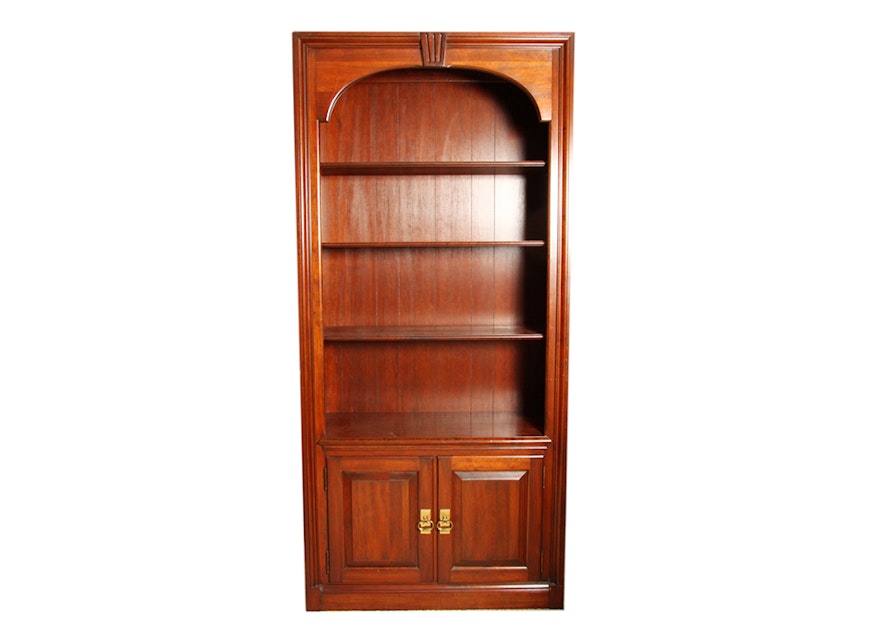 Cherry Paneled Tall Bookcase : EBTH