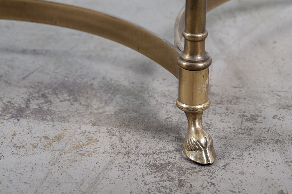 Vintage Hoof Foot Brass Coffee Table EBTH