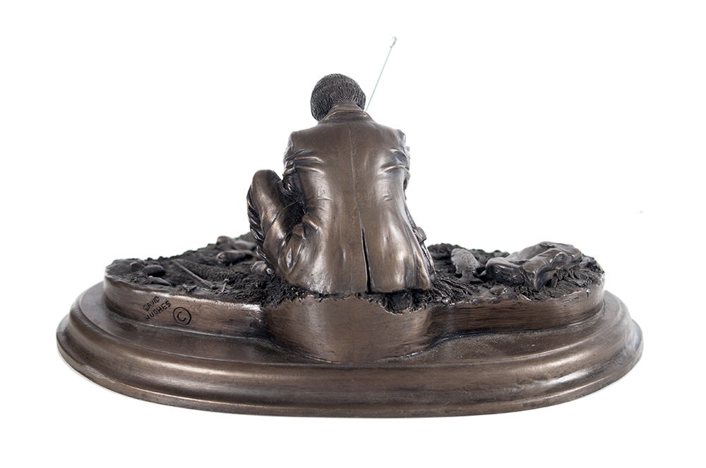 David Hughes Bronze Fishing Sculture EBTH