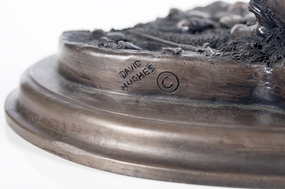 David Hughes Bronze Fishing Sculture EBTH